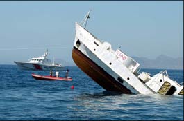 Y-111 PINAR-1 adlı gemi batırıldı