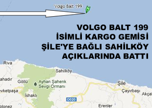 Volgo Balt 199 adlı gemi Şile'de battı