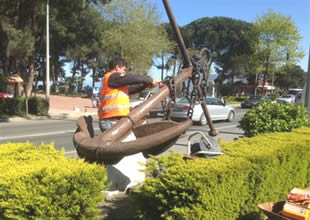 Ünye'de tarihi çapalar bakıma alındı