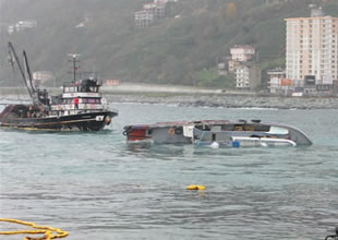 Rize'de batan tekne 5 ay sonra çıkarıldı