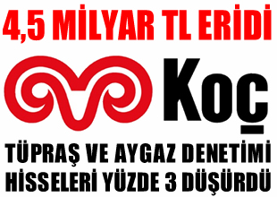 Koç Holding hisseleri 4,5 milyar TL eridi
