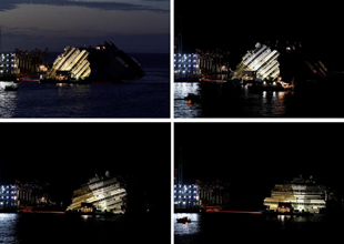 Costa Concordia gemisi doğrultuldu