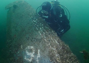 Sapanca'da 41 yıllık uçak enkazı bulundu