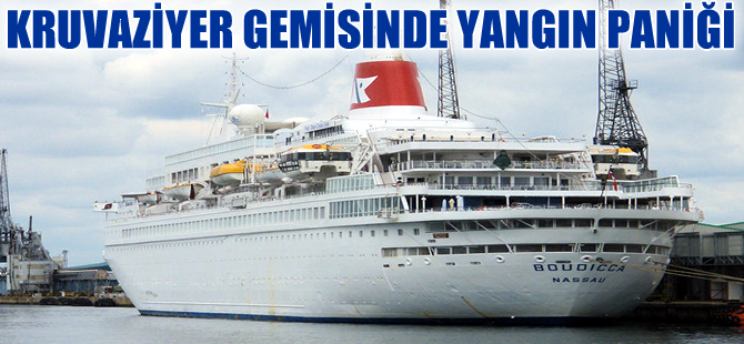 İçinde bin 140 kişi bulunan yolcu gemisinde yangın çıktı