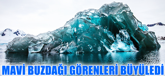 Antarktika'da ender görülen buzdağı büyüledi