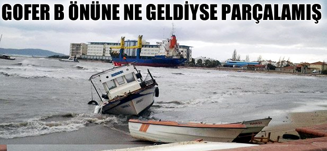 Gofer B sürüklenirken 15'e yakın yat ve tekneye zarar vermiş