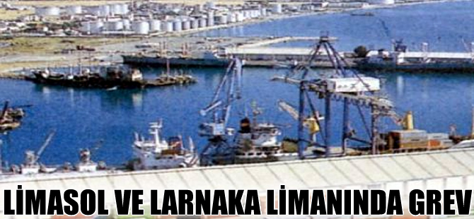 Limasol ve Larnaka'da liman işçileri greve gitti