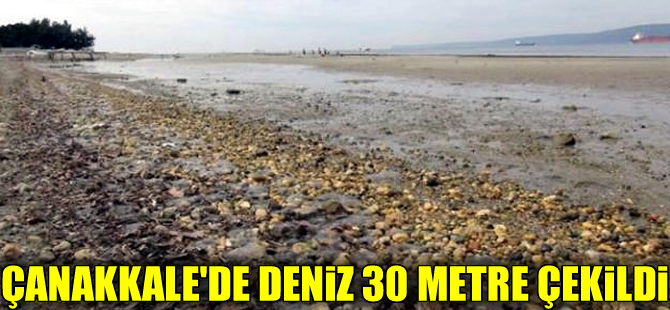Çanakkale'de deniz 30 metre çekildi, halk deprem korkusu yaşıyor