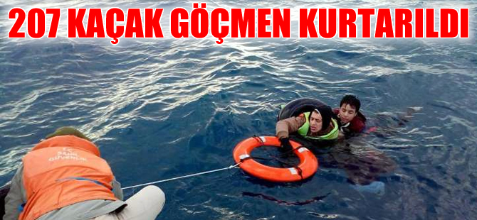 İki günde denizde 207 mülteci kurtarıldı, 1 ölü, 2 kayıp var