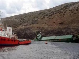 "M/V Kerem S" adlı kargo gemisi Leros Adası yakınlarında battı