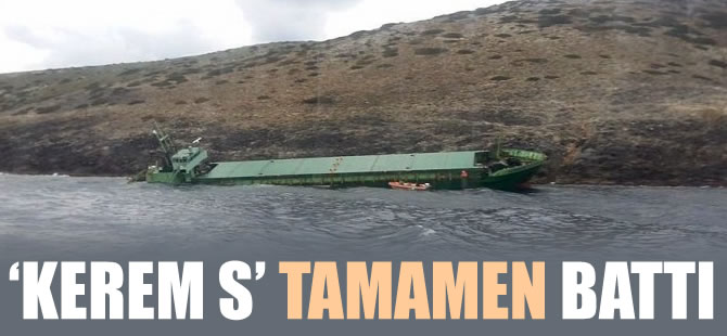 "M/V Kerem S" adlı kargo gemisi Leros Adası yakınlarında battı