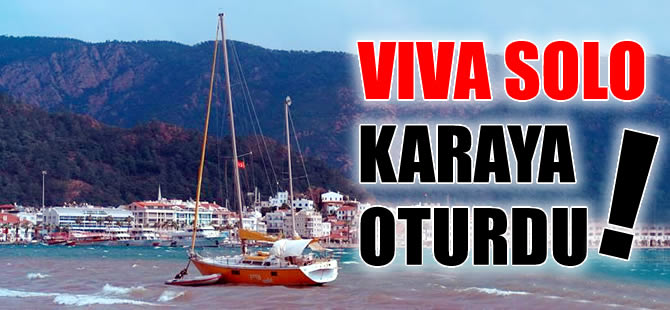 Lodos yüzünden demir tarayan yelkenli karaya oturdu