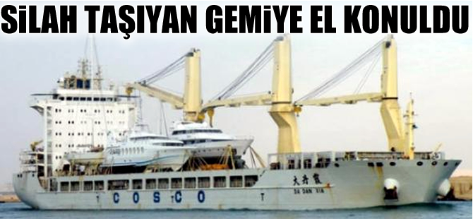 Cephane yüklü gemi Kolombiya'da yakalandı