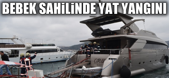 Bebek sahilinde demirli yatta yangın çıktı