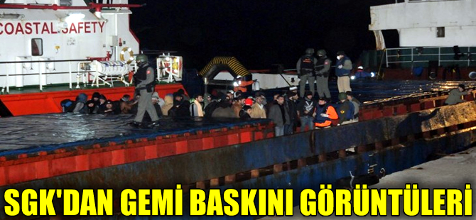 Sahil Güvenlik, kaçakları taşıyan gemiye yapılan baskın görüntülerini yayınlandı