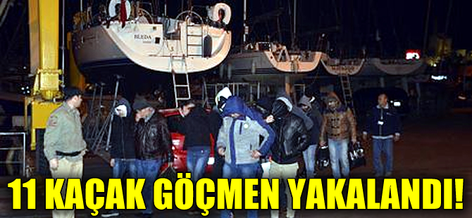Sürat teknesiyle kaçmaya çalışan 11 kaçak yakalandı