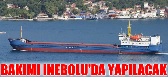 "M/V Akua" bakım için İnebolu Tersanesi'ne çekildi
