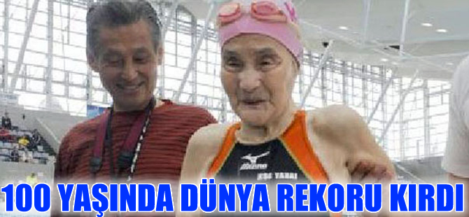 100 yaşındaki Japon nine  dünya yüzme rekoru kırdı