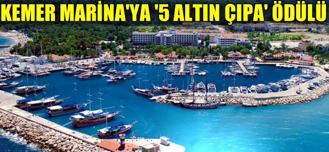 Kemer Marina, '5 Altın Çıpa'yı bir kez daha kazandı