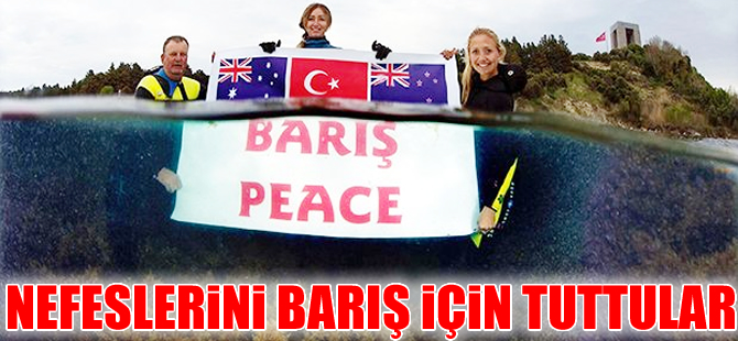 Şahika Ercümen ve yabancı sporcular nefeslerini 'Barış' için tuttu