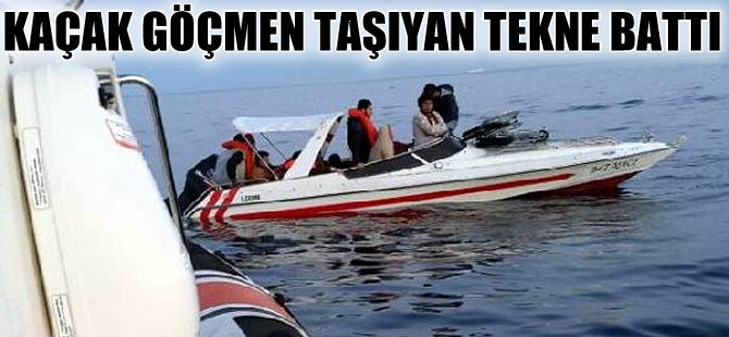 Foça'da kaçak göçmen taşıyan tekne battı
