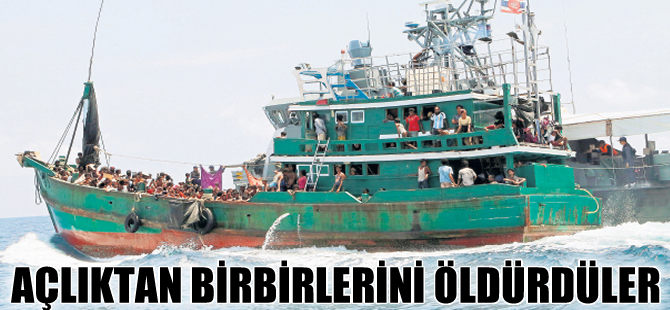 Teknede aç susuz kalınca birbirlerini öldürüp, denize attılar