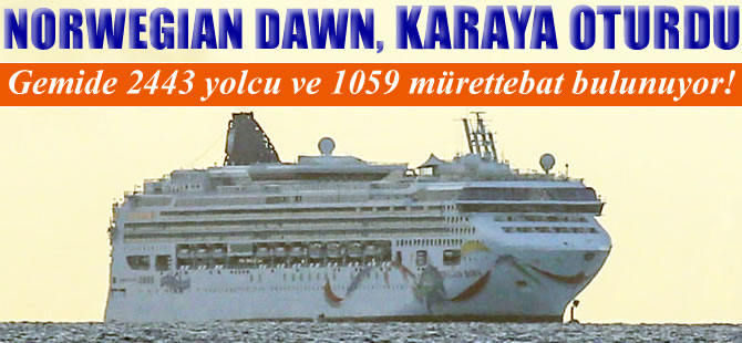 Norwegian Cruise Line ait NORWEGIAN DAWN, Bermuda Resifi'nde karaya oturdu