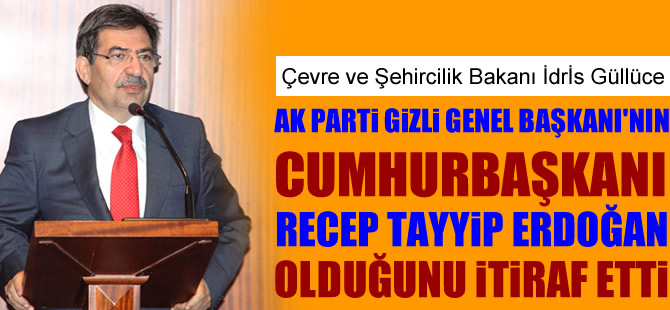 Güllüce, Ak Parti’nin gizli genel başkanının Cumhurbaşkan Erdoğan olduğunu itiraf etti