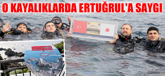 Ertuğrul fırkateyinin battığı Funago-Ra kayalıkları önünde 125 yıl sonra duygusal anlar