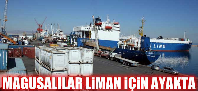 KKTC'de STK ve Magusalılar liman için ayakta