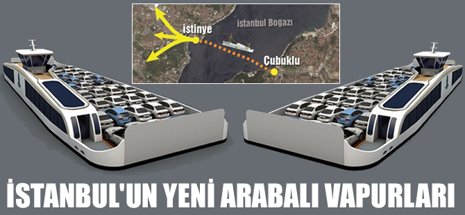 İstinye - Çubuklu arasında çalışacak yeni arabalı vapurlar geliyor