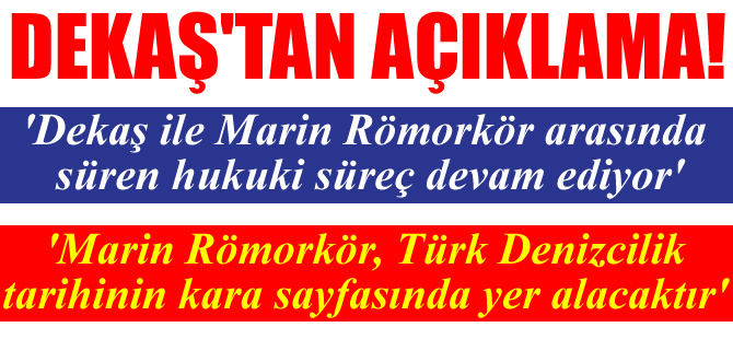 Deniz Kılavuzluk A.Ş.'den Kamuoyuna Açıklama!