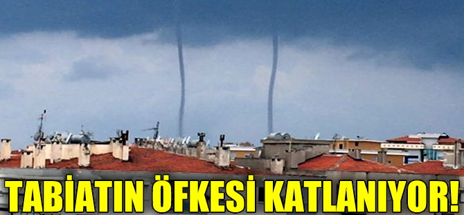 İzmir Körfezi’nde çifte hortum korkuttu