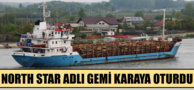 Bozcaada açıklarında yük gemisi karaya oturdu