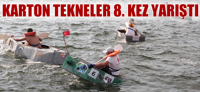 İzmir Körfezi'nde karton tekneler 8. kez yarıştı