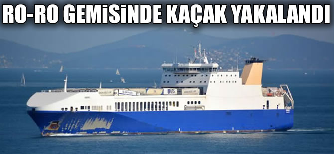 Ro -Ro gemisinde 14 kaçak yakalandı