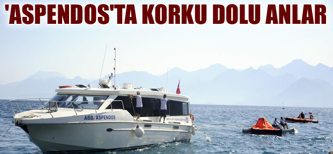 Antalya'da deniz otobüsünde korku dolu anlar