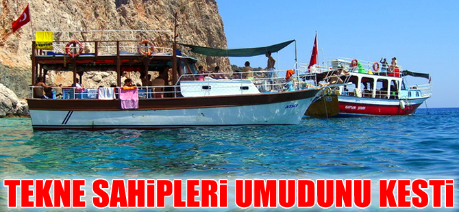 Tekne turu yaptıran turcular  sezondan umudunu kesti