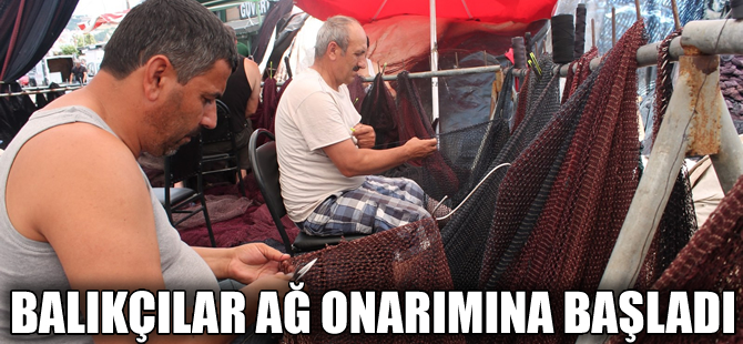 Balıkçılar yeni sezon hazırlıklarına başladı, ağlar yenileniyor