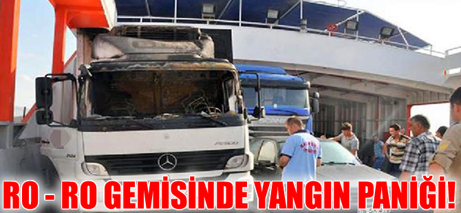 Marmara Denizi'nde Ro-Ro gemisinde yangın paniği