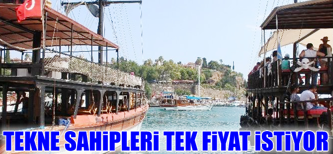 Antalyalı tur teknesi sahipleri tek fiyat istiyor