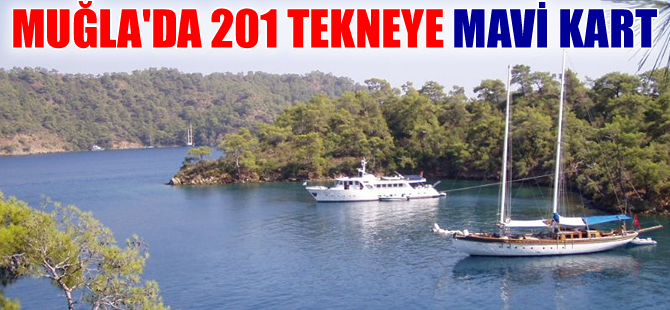 Muğla'da 201 tekneye mavi kart verildi