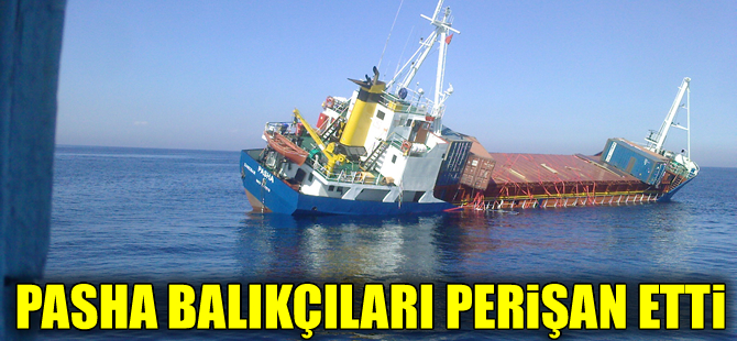 Marmara Denizi'nde yan yatan Pasha gemisi balıkçıları mağdur etti