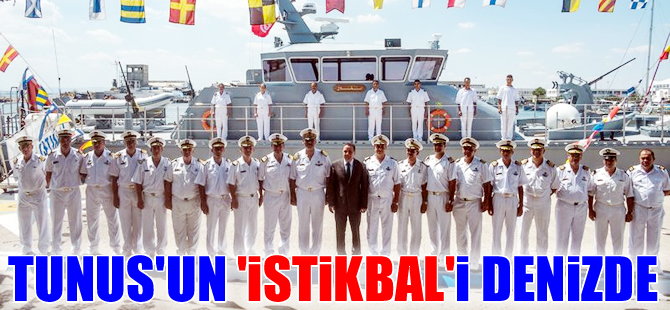 Tunus ilk yerli askeri gemisi 'İstikbal'i denize indirdi