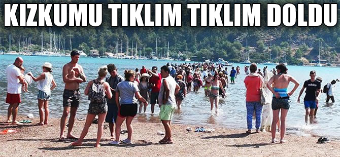 Kızkumu yerli ve yabancı turistlerin akınına uğruyor