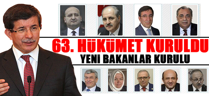 Başbakan Davutoğlu, seçim hükümetinin bakanlarını açıkladı