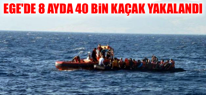 Ege Denizi'nde son 8 ayda 40 bin kaçak göçmen yakalandı