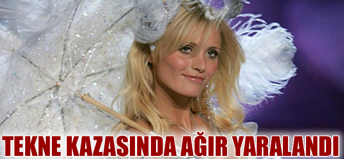 Teknenin altında kalan ünlü top model ağır yaralandı