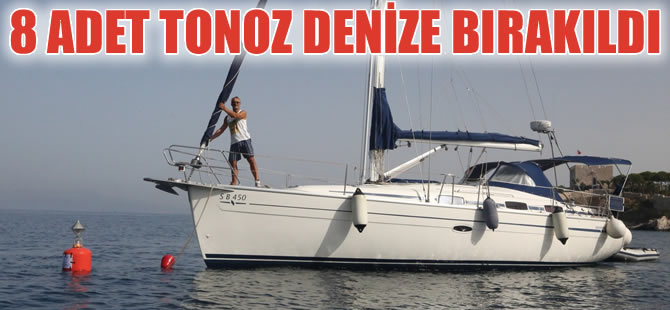 Kuşadası'nda denize 8 adet tonoz atıldı