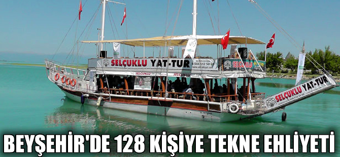 Beyşehir'de 128 kişiye tekne ehliyeti verildi